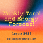 Blog post title on a brightly colored gradient background, for August 2023.