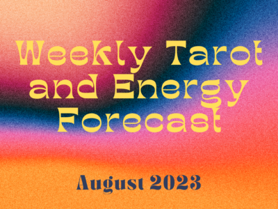 Blog post title on a brightly colored gradient background, for August 2023.